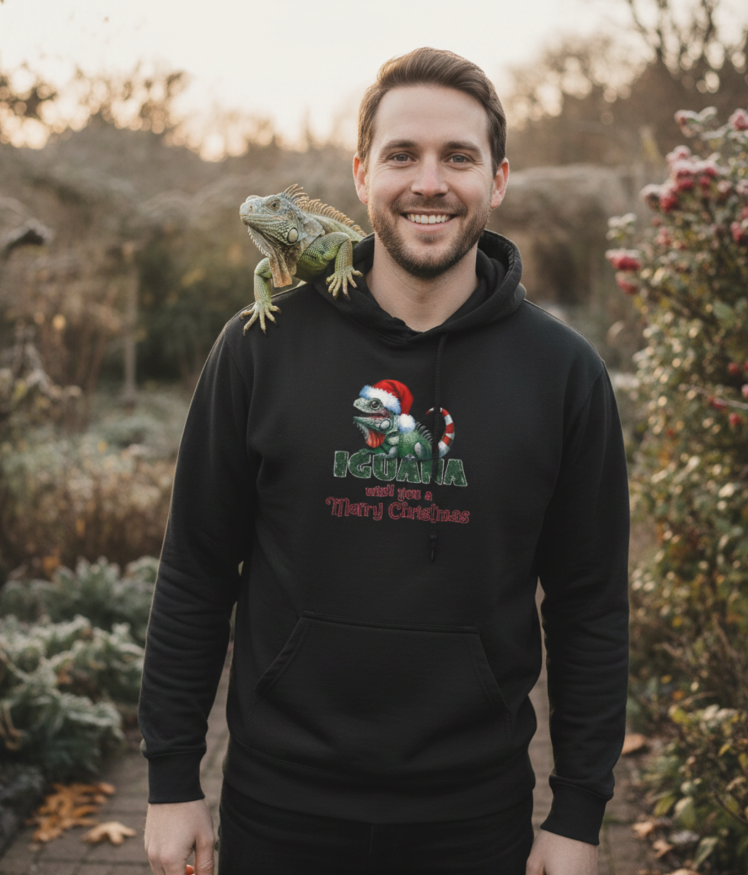 Iguana Christmas Hoodie
