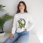 Sweatshirt - Iguana Wrapped in Christmas Lights Design