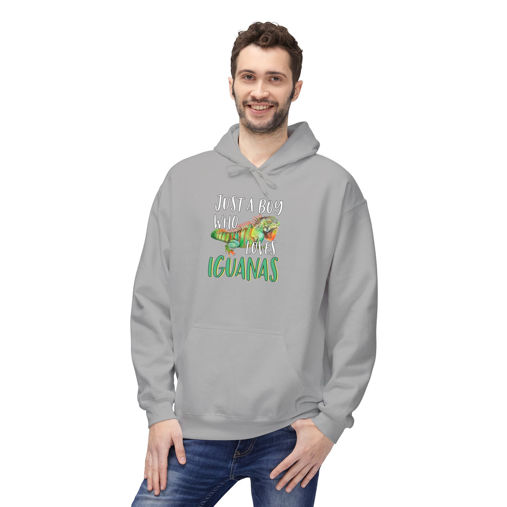 “Just A Boy Who Loves Iguanas" Hoodie - Iguana Lover Hoodie