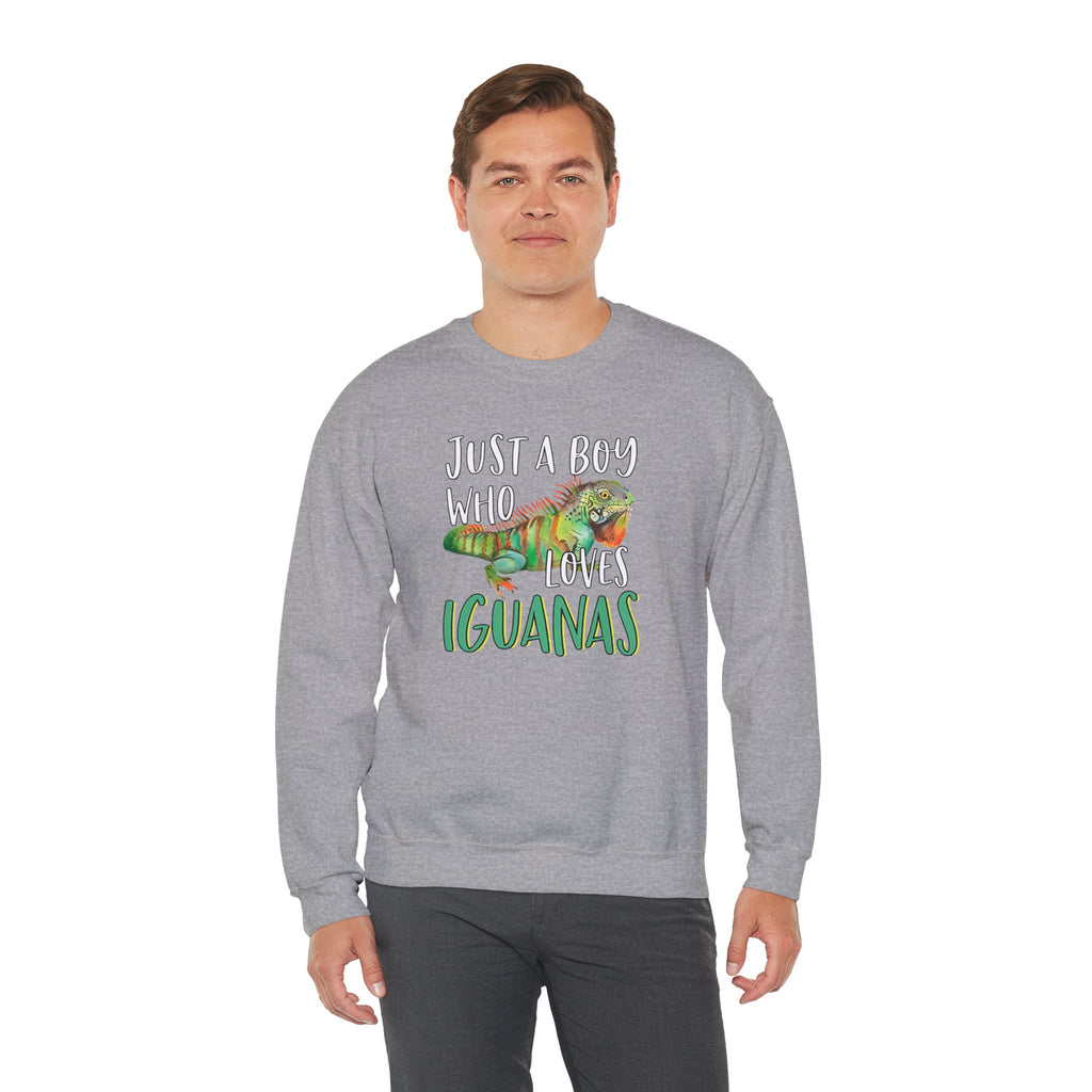 “Just A Boy Who Loves Iguanas" Sweatshirt  - Iguana Lover Sweatshirt