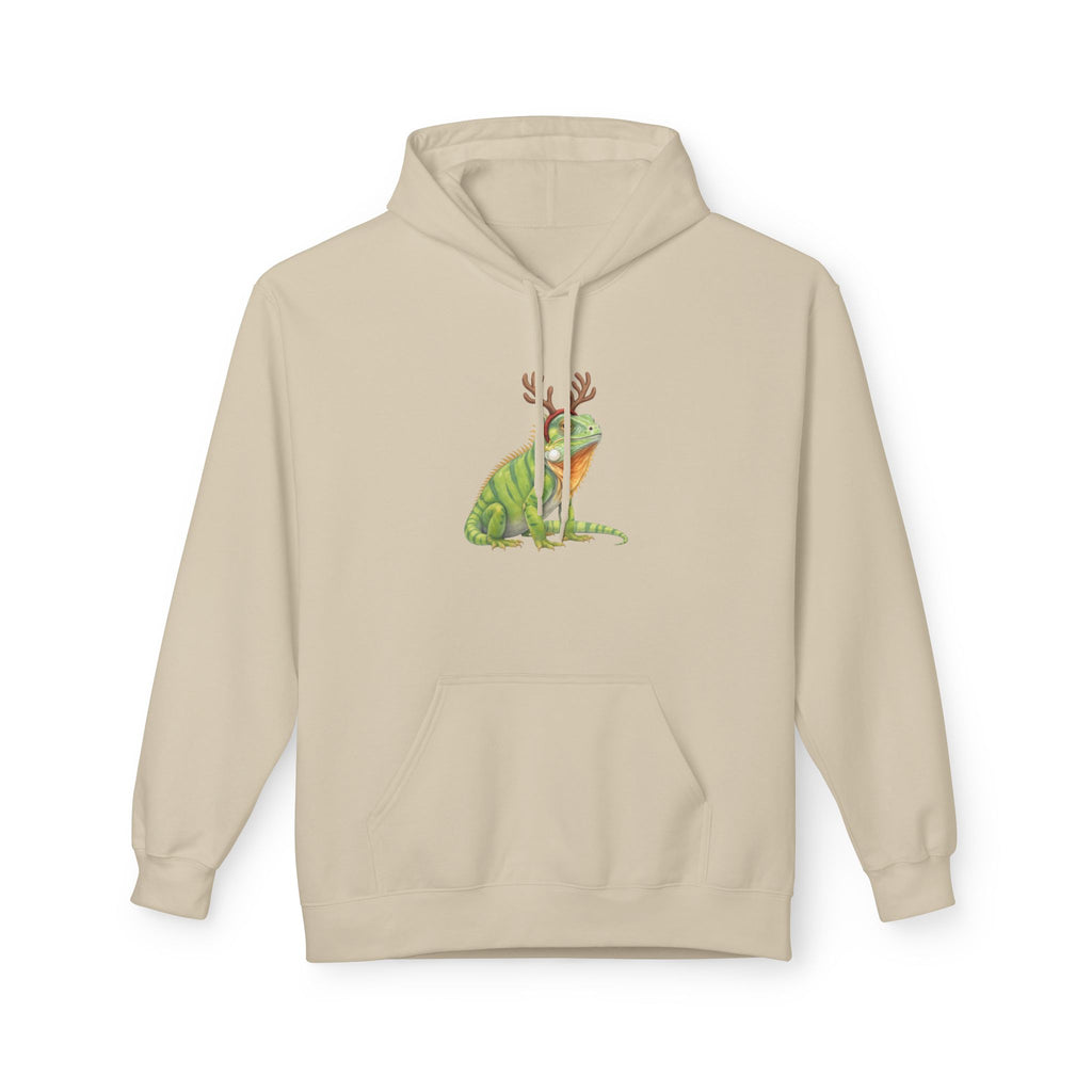 Iguana Reindeer Antlers Hoodie