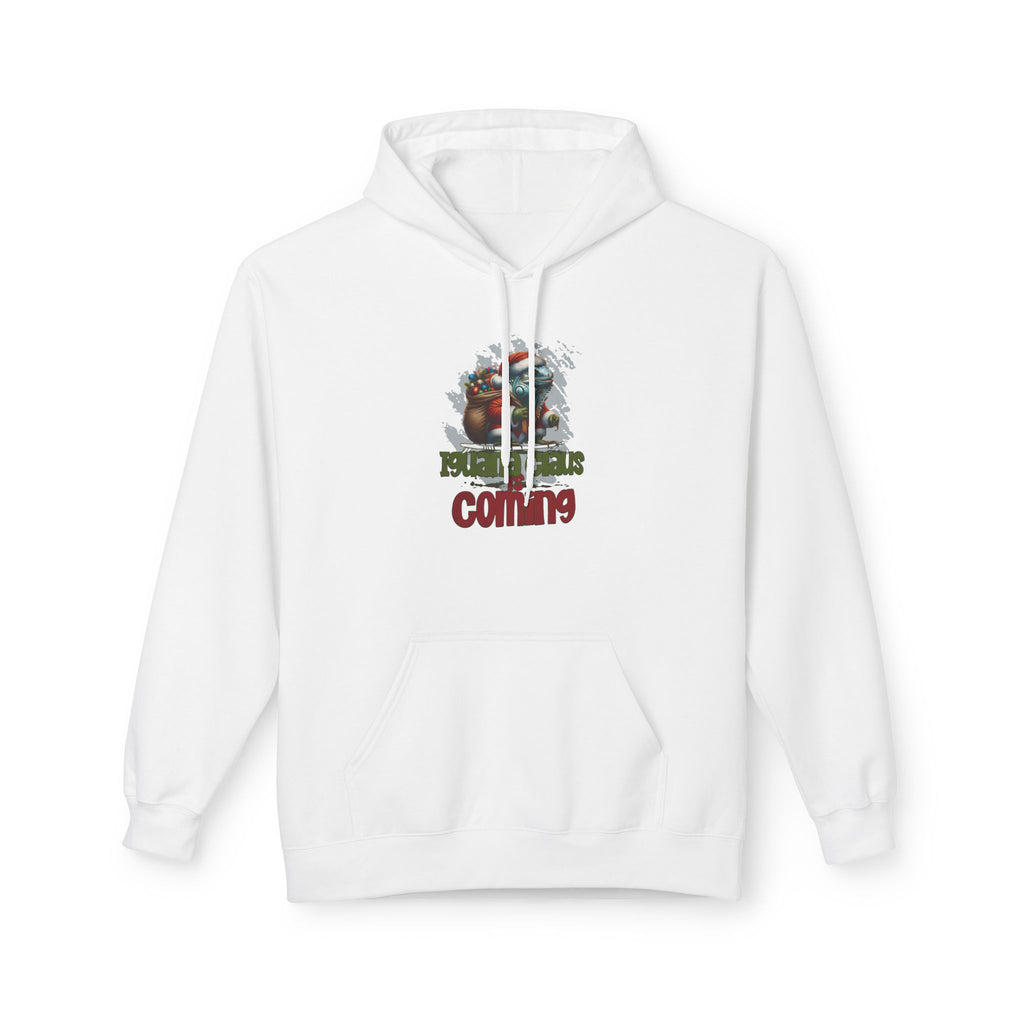 Hoodie - 'Iguana Claus is Coming' Graphic Pullover
