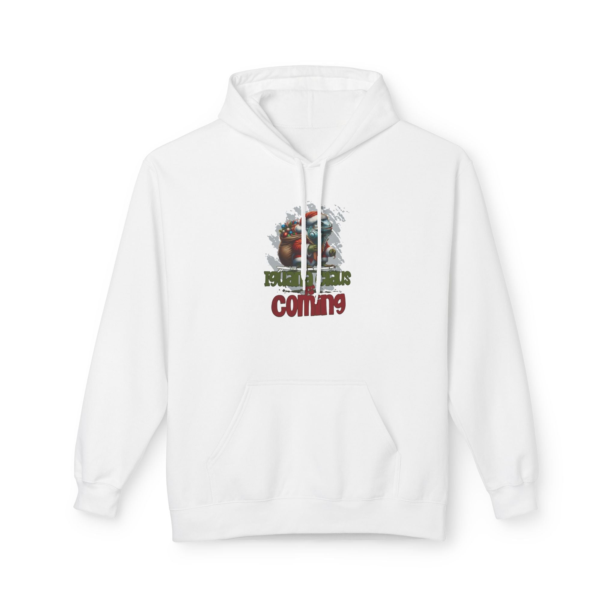 Hoodie - 'Iguana Claus is Coming' Graphic Pullover