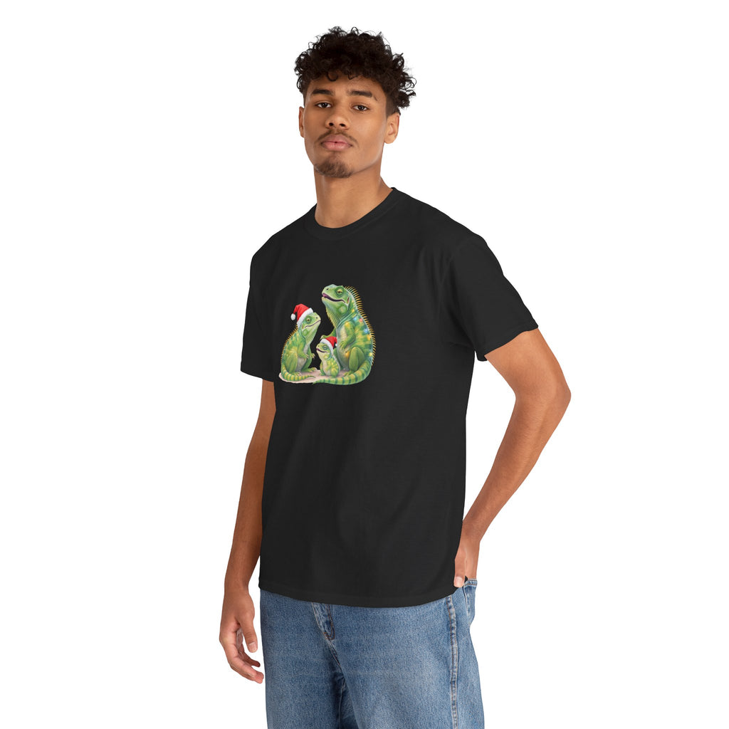 Iguana Famliy Christmas Tee