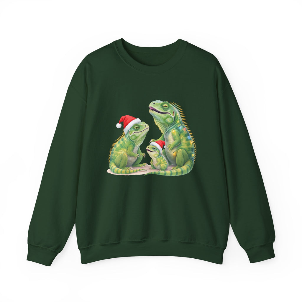 Iguana Family Christmas Sweatshirt — Reptile Lover Holiday Sweatshirt