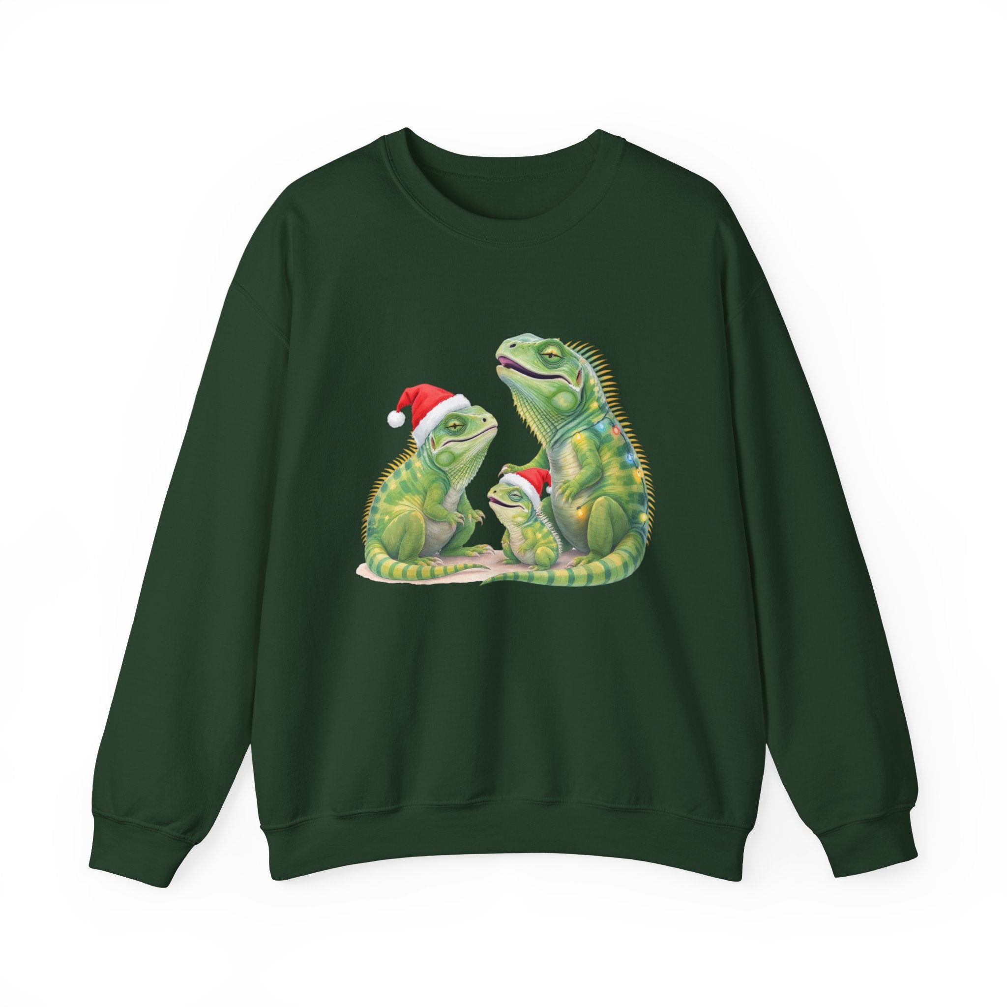 Iguana Family Christmas Sweatshirt — Reptile Lover Holiday Sweatshirt
