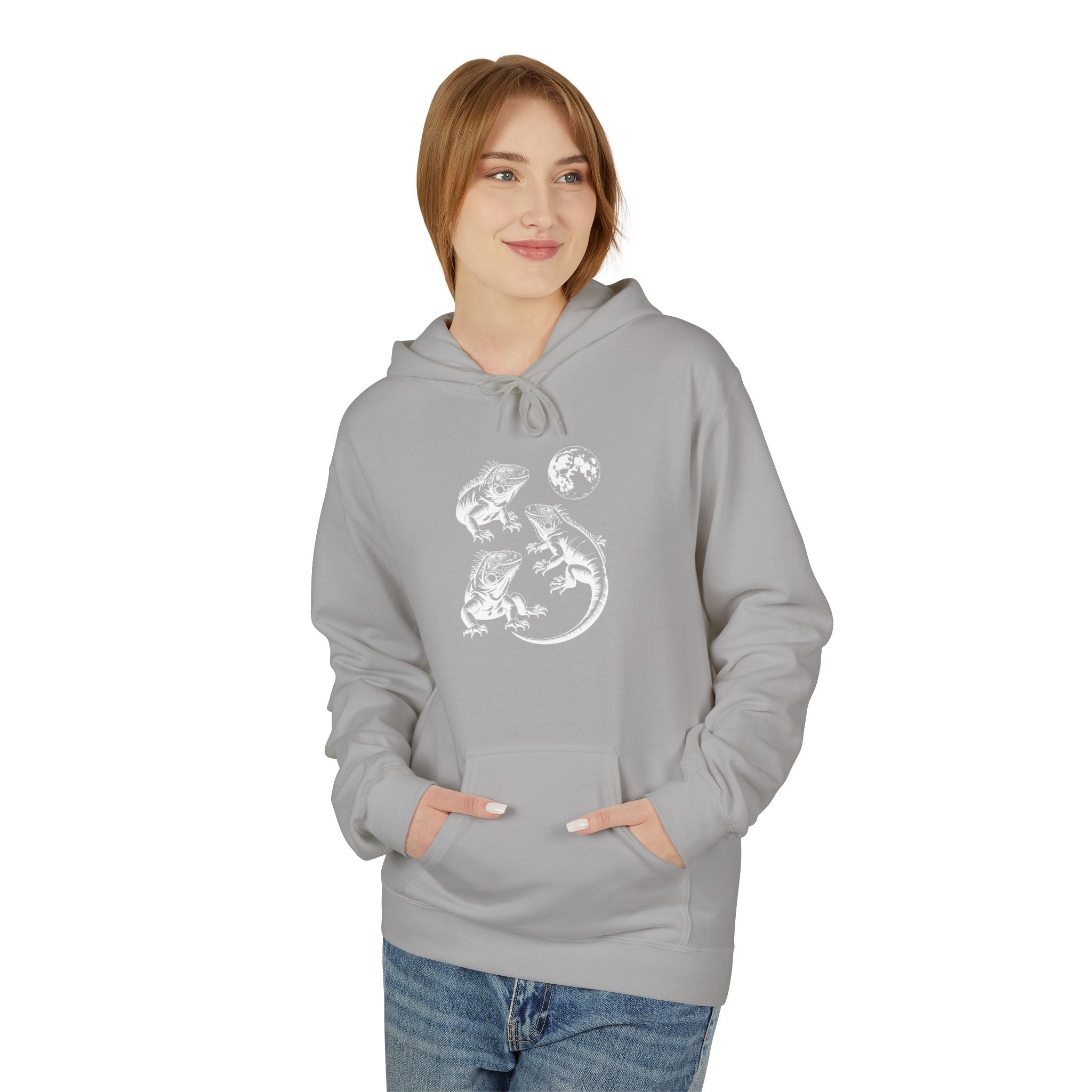 Iguana Line Art Hoodie - Iguana Lover Hoodie