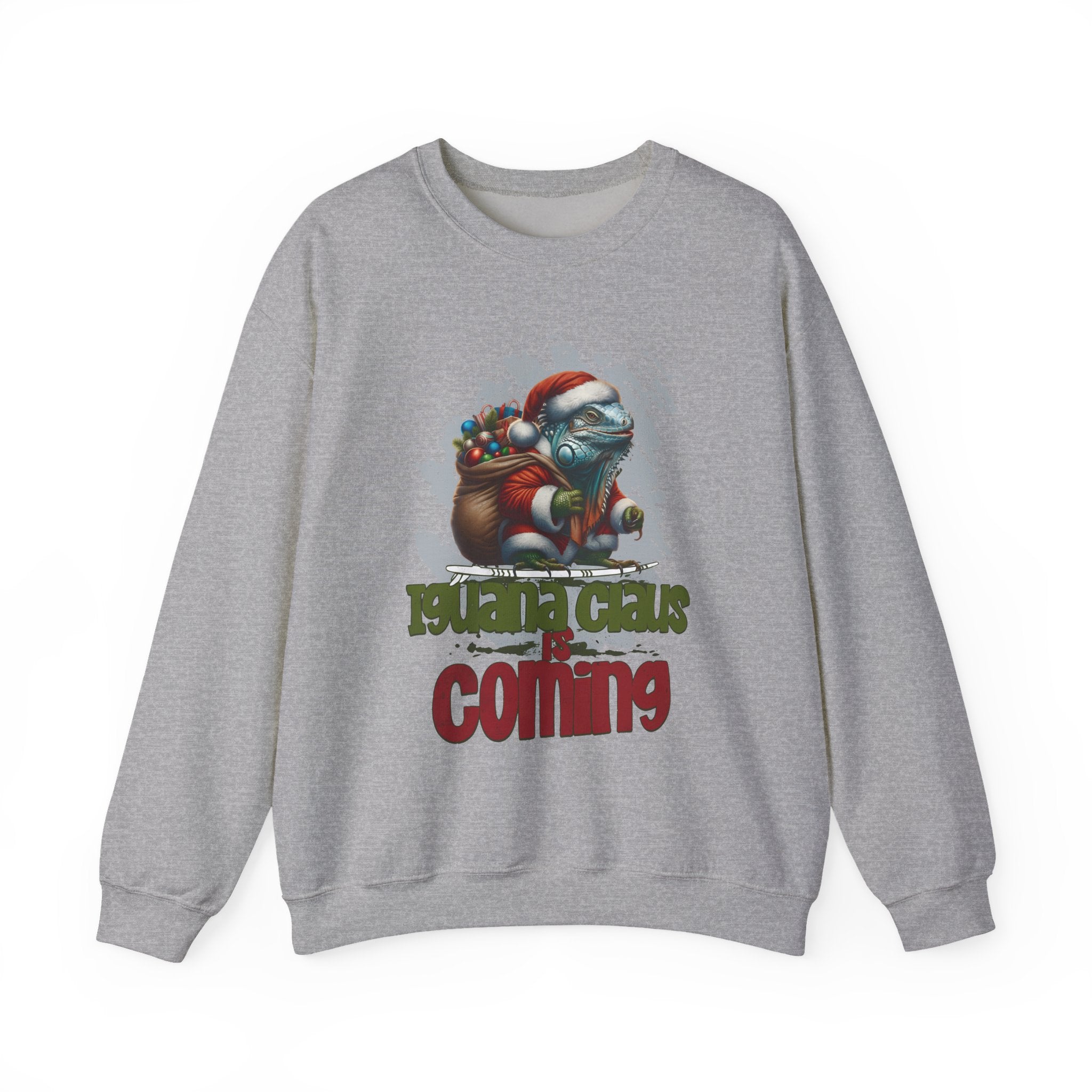 Iguana Santa Sweatshirt — Christmas Reptile Lover Holiday Sweatshirt