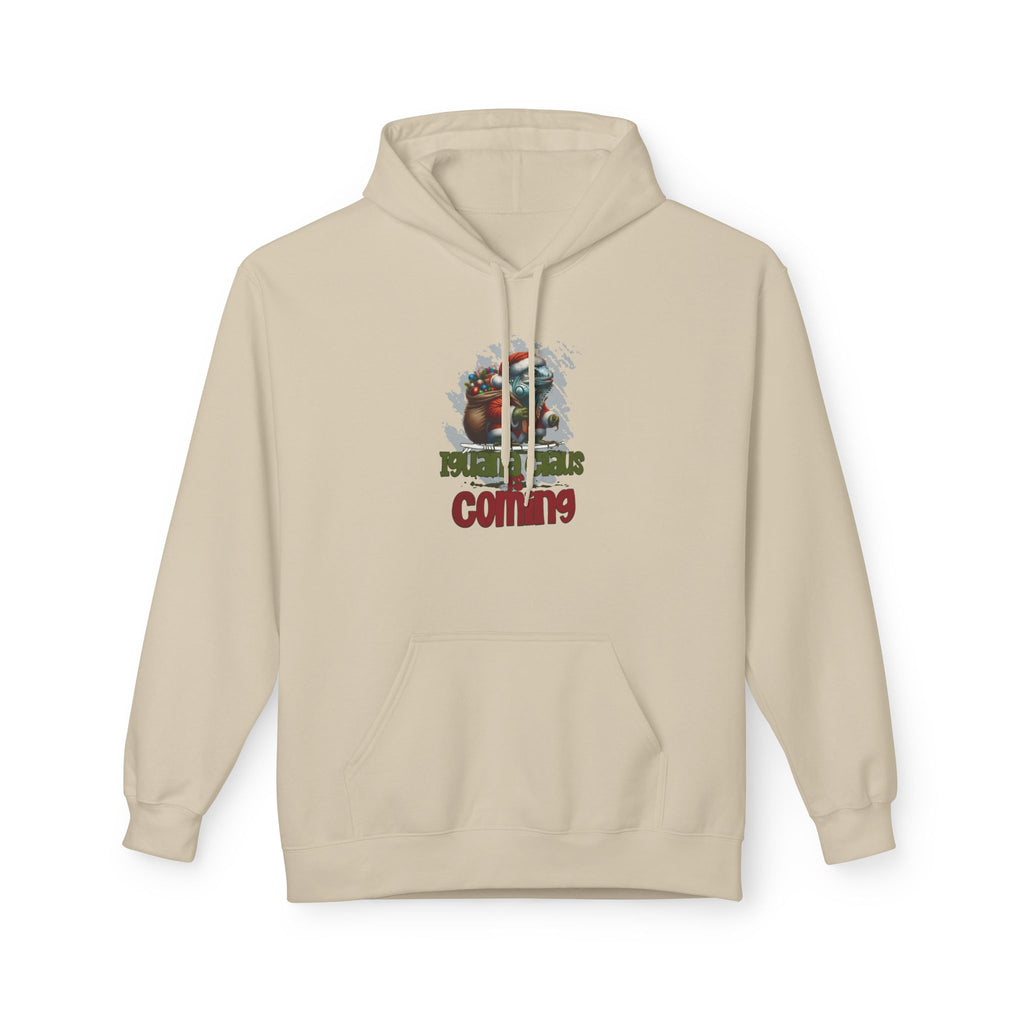 Hoodie - 'Iguana Claus is Coming' Graphic Pullover