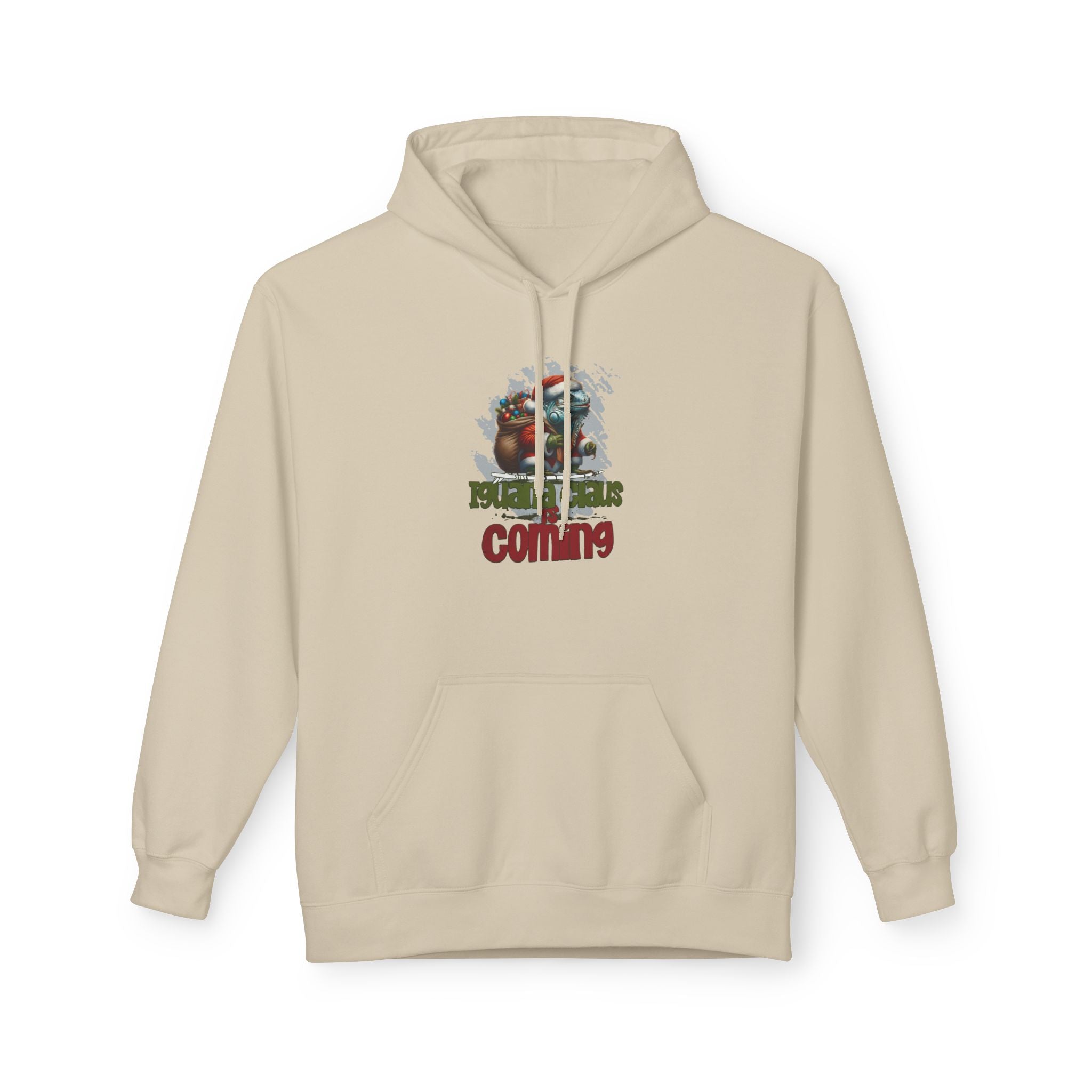 Hoodie - 'Iguana Claus is Coming' Graphic Pullover