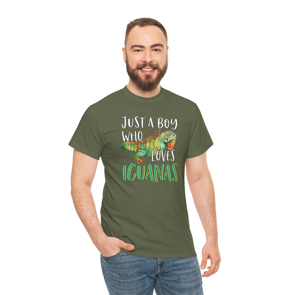 "Just A Boy Who Loves Iguanas" T-Shirt - Iguana Lover T-Shirt