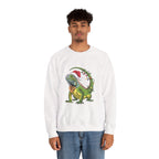 Sweatshirt - Iguana Wrapped in Christmas Lights Design