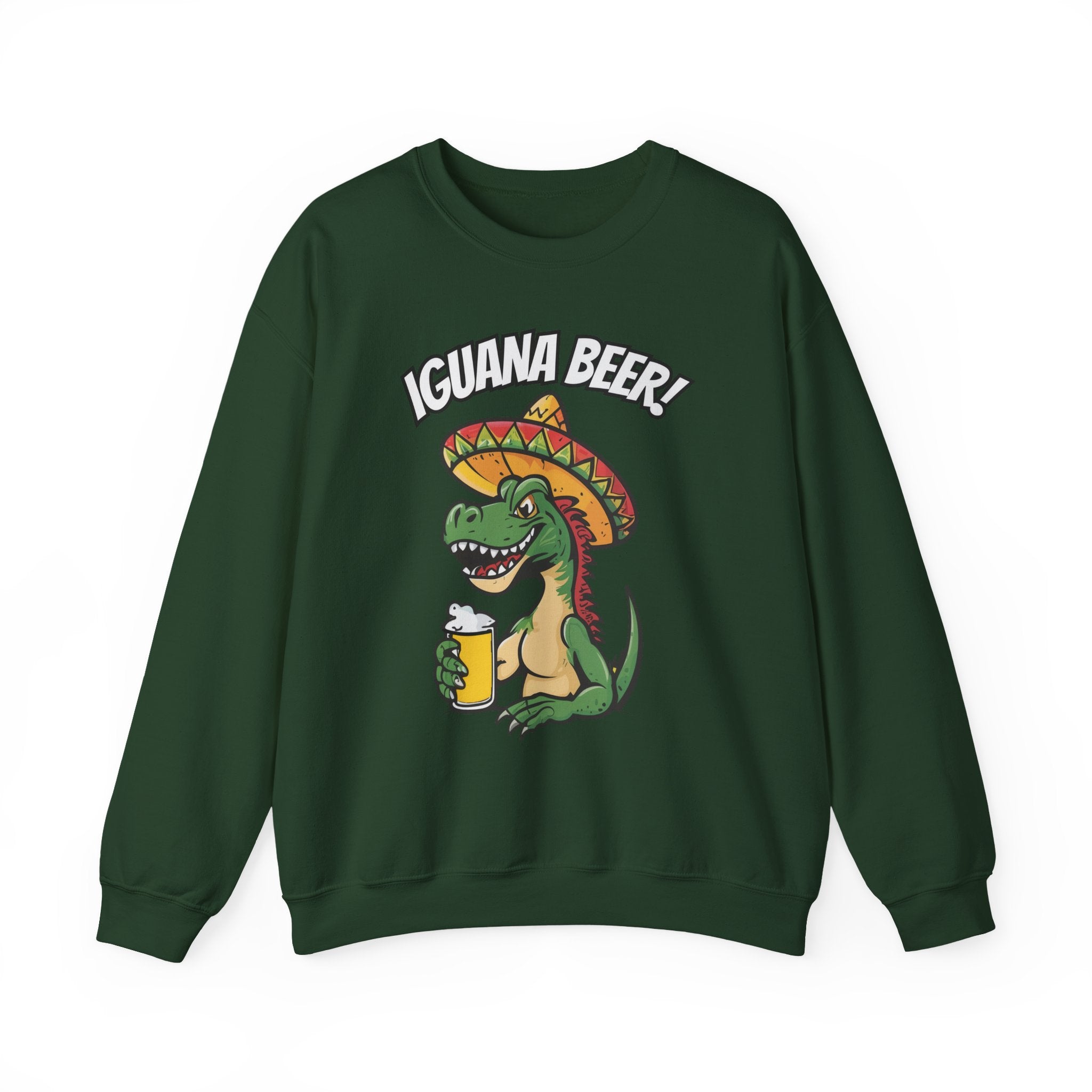 Iguana Beer Cheering Christmas Sweatshirt