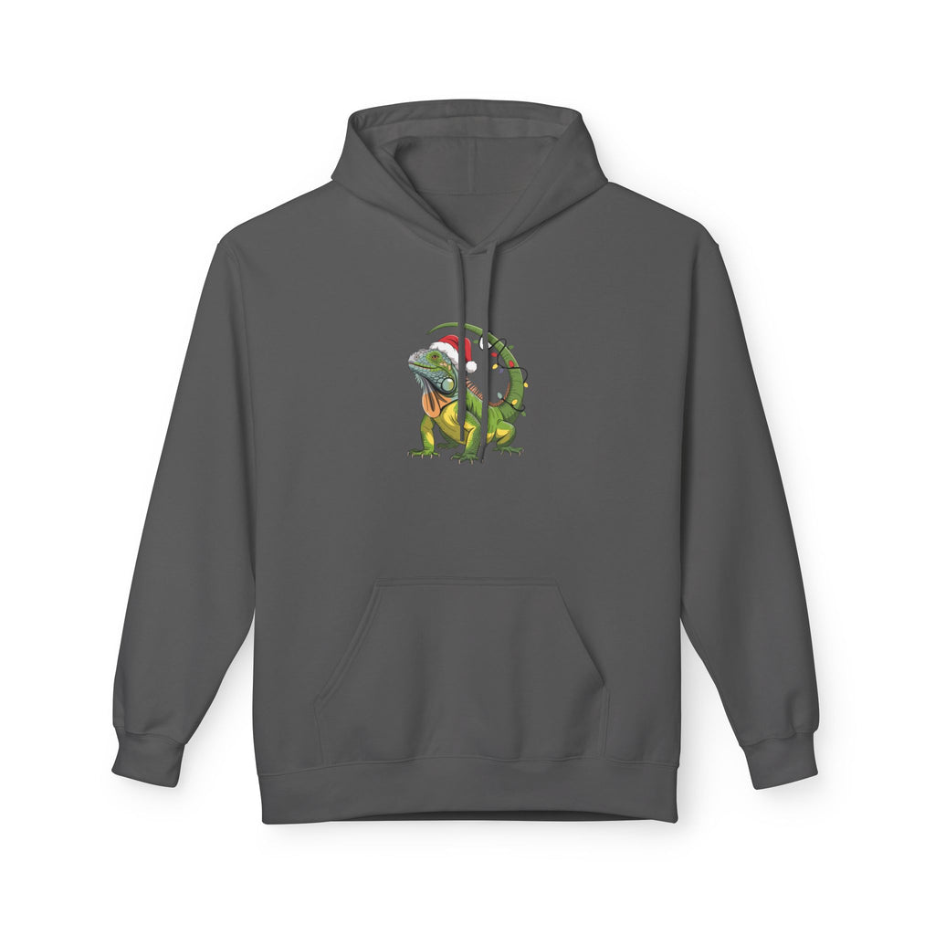 Hoodie - Iguana Wrapped in Christmas Lights Design