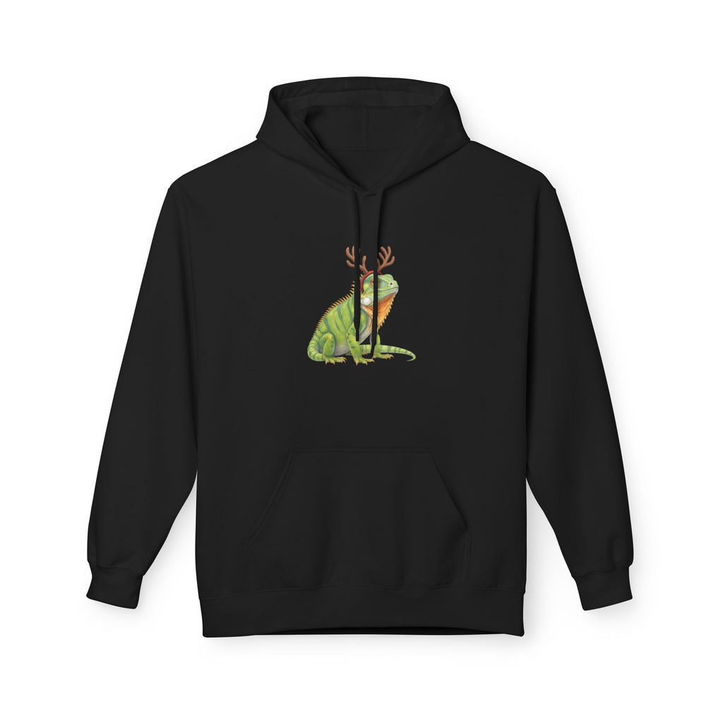 Iguana Reindeer Antlers Hoodie