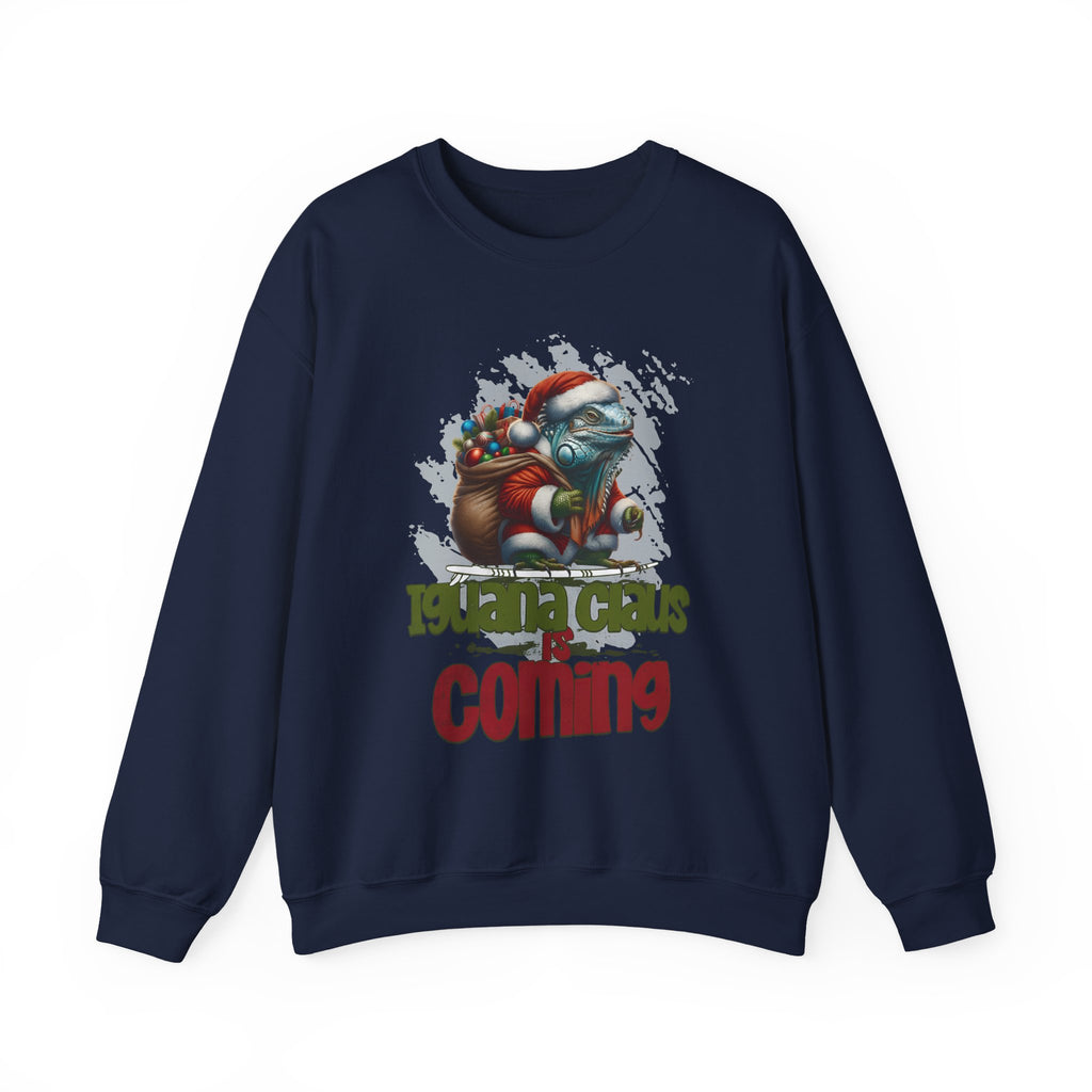 Iguana Claus Is Coming Christmas Sweatshirt
