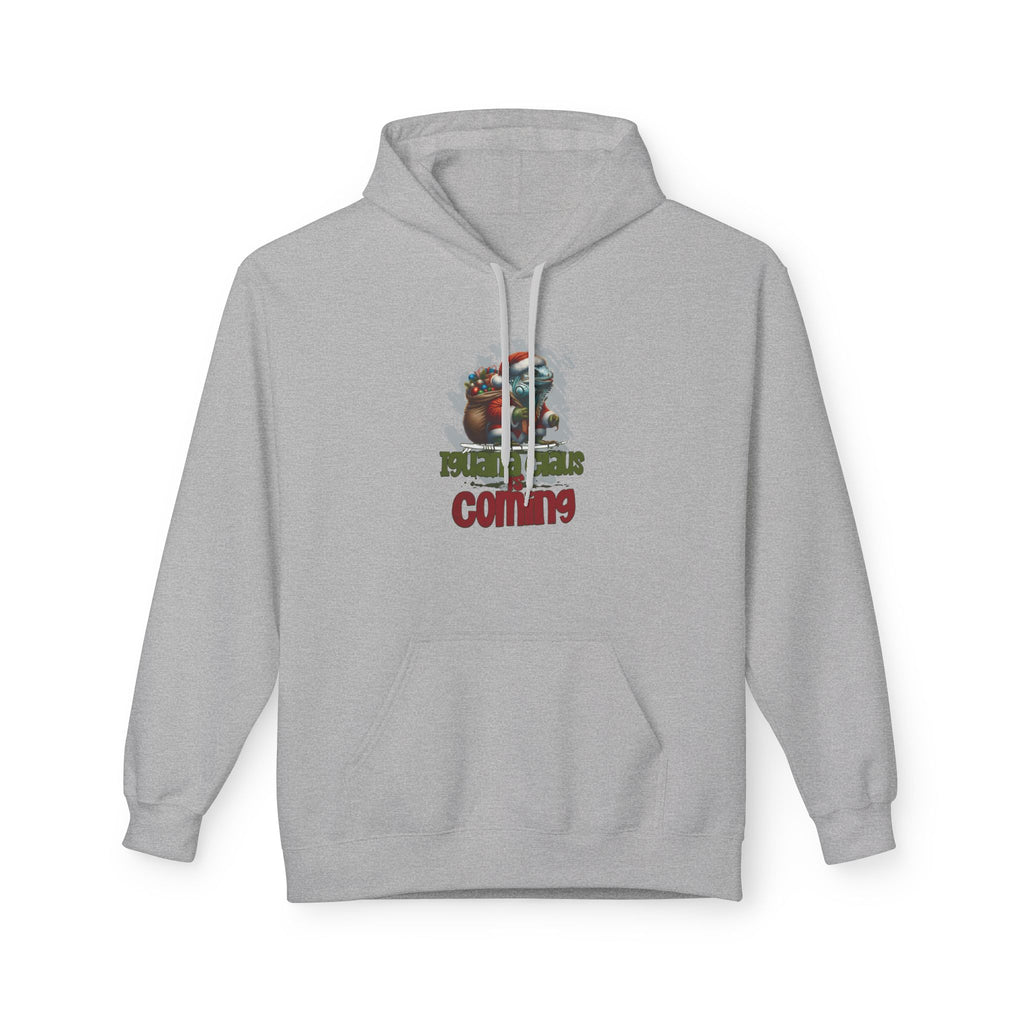 Hoodie - 'Iguana Claus is Coming' Graphic Pullover