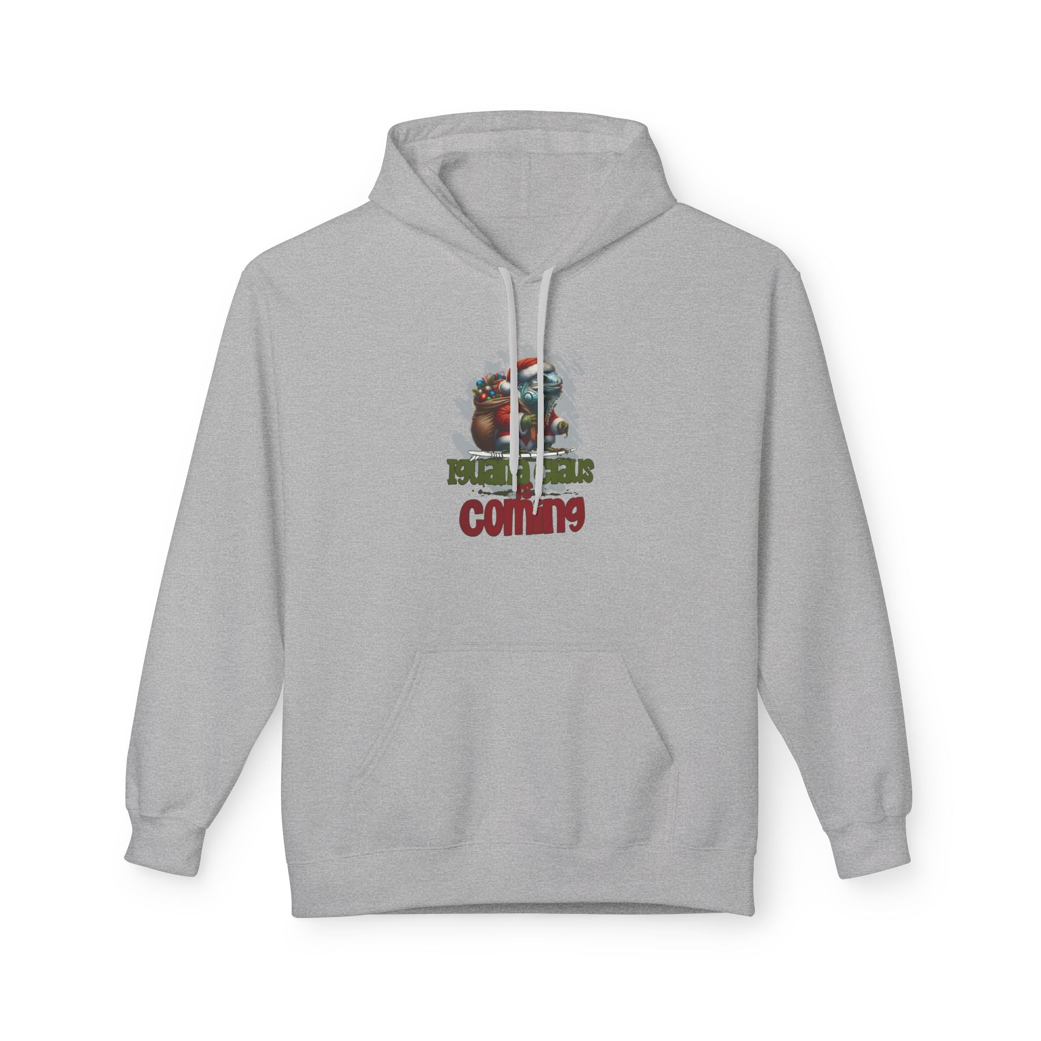 Hoodie - 'Iguana Claus is Coming' Graphic Pullover