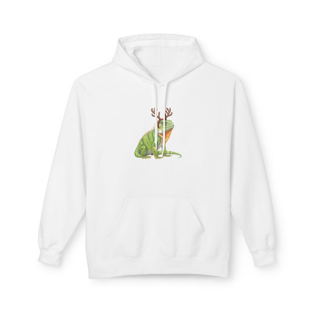 Iguana Reindeer Antlers Hoodie