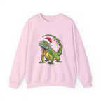 Sweatshirt - Iguana Wrapped in Christmas Lights Design