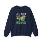 “Just A Boy Who Loves Iguanas" Sweatshirt  - Iguana Lover Sweatshirt