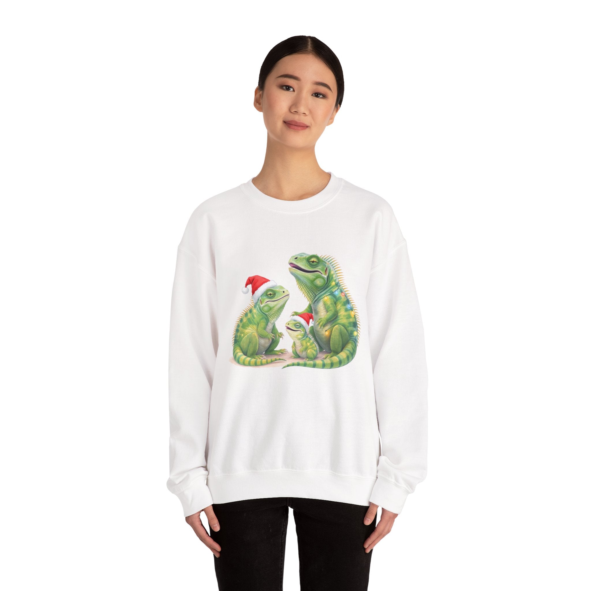 Iguana Family Christmas Sweatshirt — Reptile Lover Holiday Sweatshirt