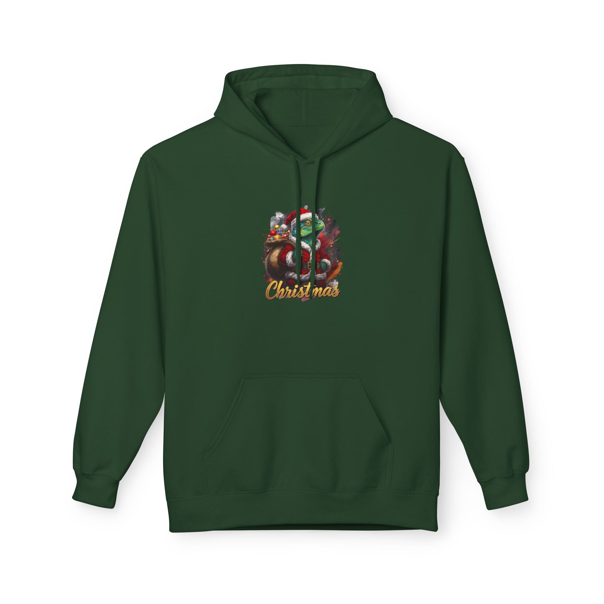 Iguana Santa Hoodie — Christmas Reptile Lover Holiday Sweatshirt