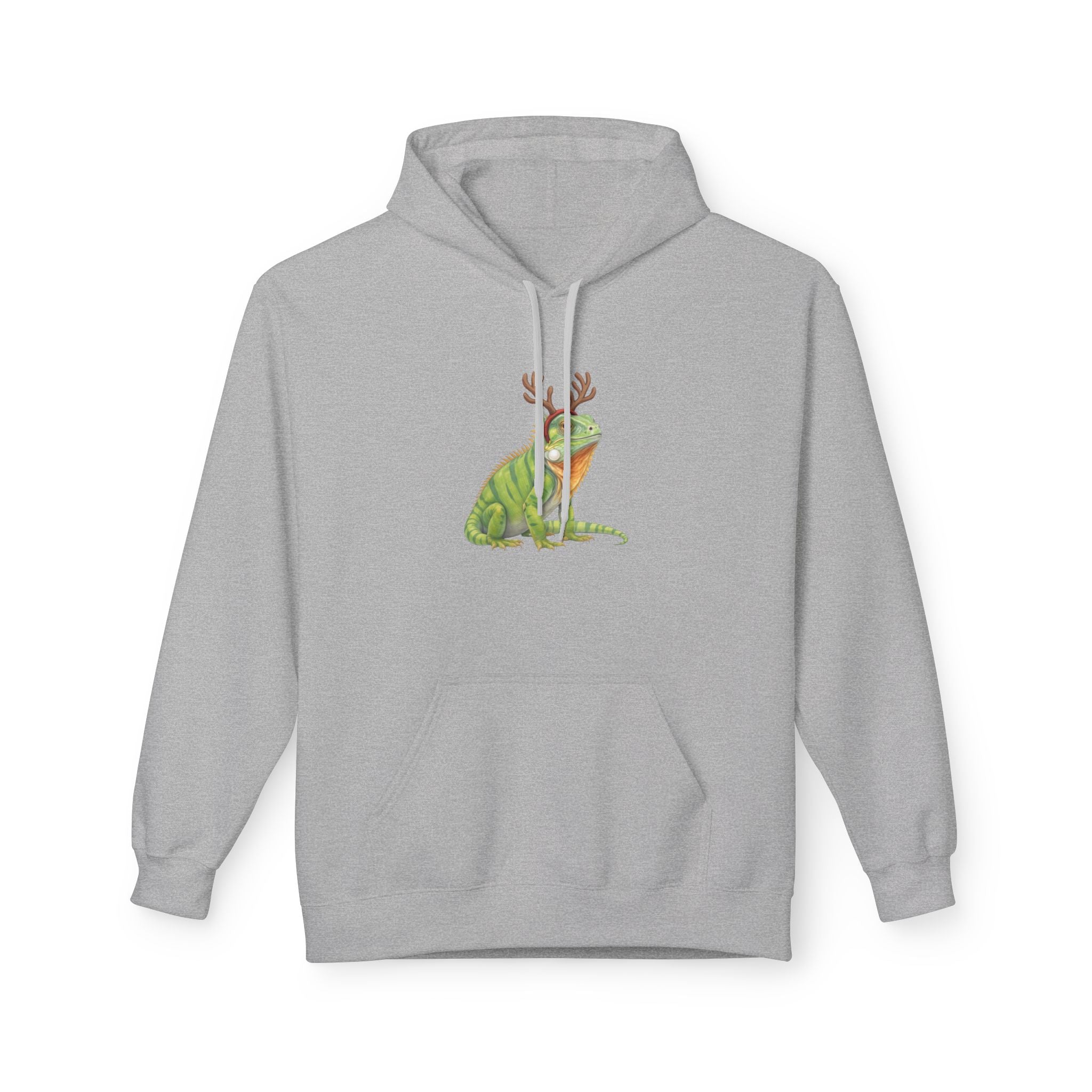 Iguana Reindeer Antlers Hoodie