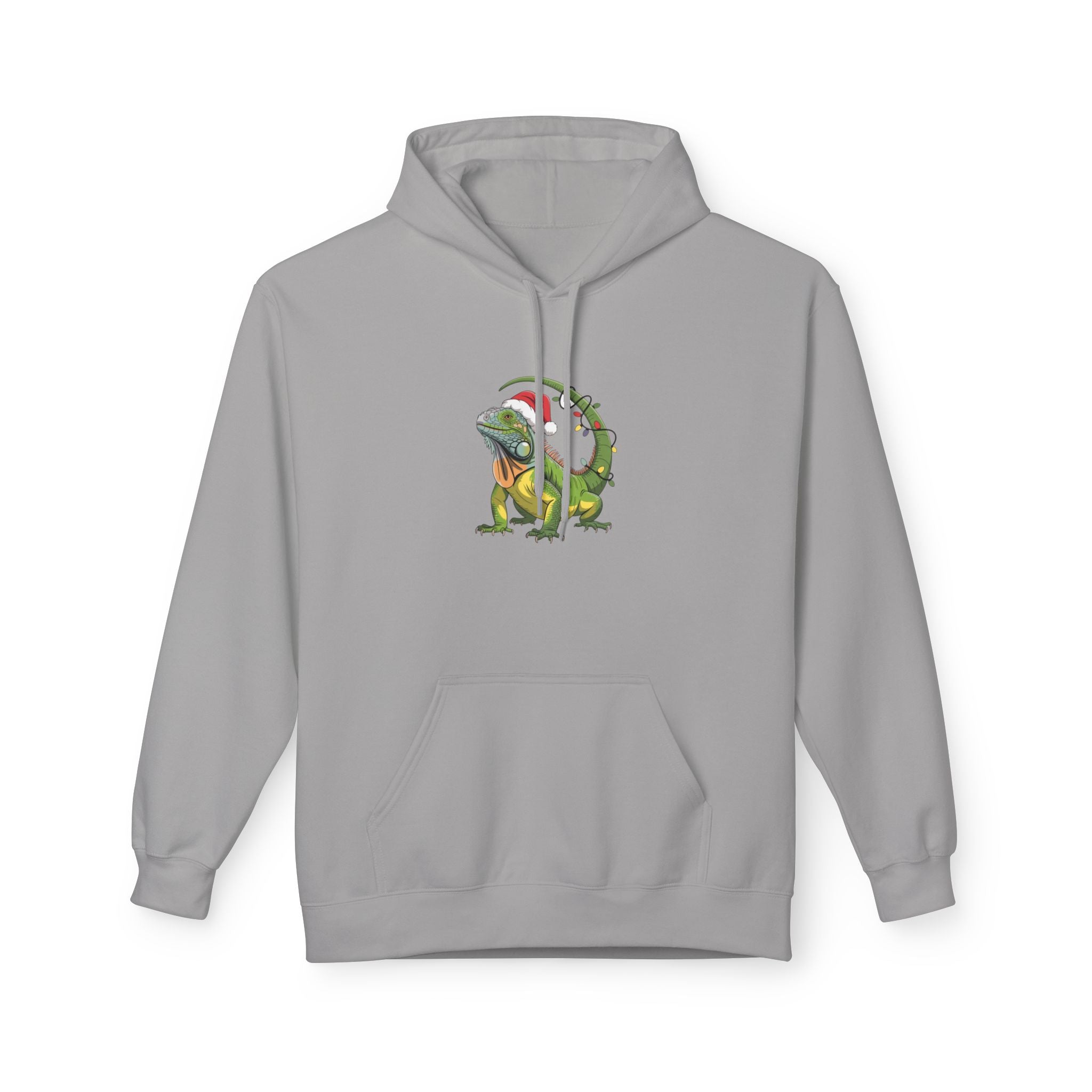 Hoodie - Iguana Wrapped in Christmas Lights Design
