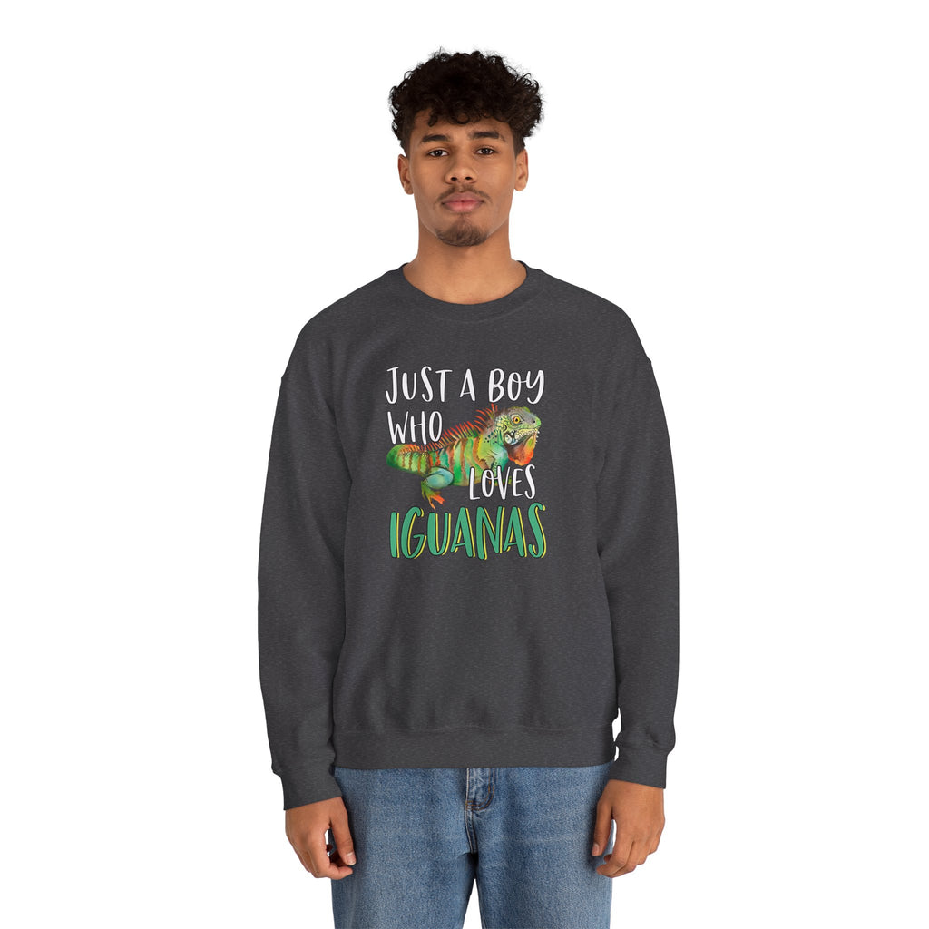 “Just A Boy Who Loves Iguanas" Sweatshirt  - Iguana Lover Sweatshirt