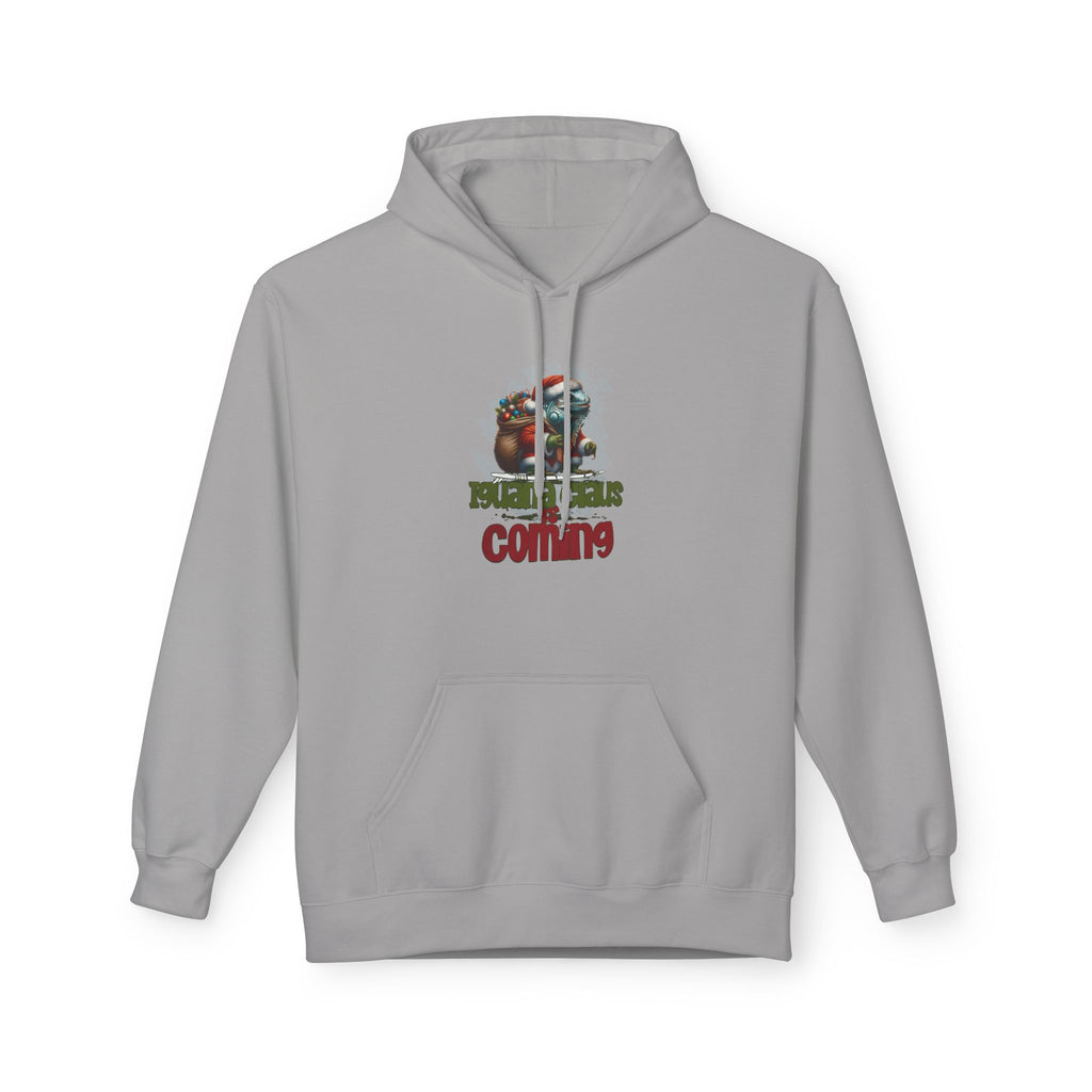 Hoodie - 'Iguana Claus is Coming' Graphic Pullover