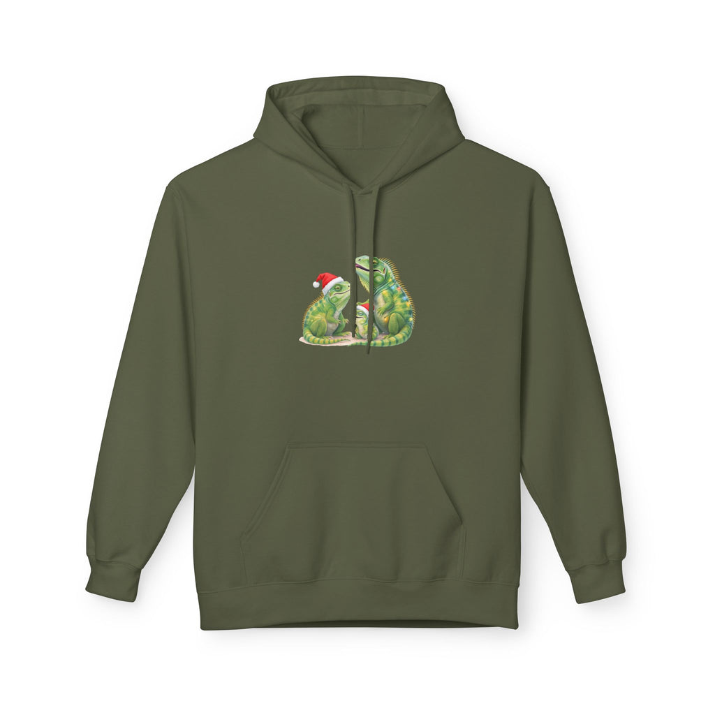 Iguana Family Christmas Hoodie — Reptile Lover Holiday Sweatshirt
