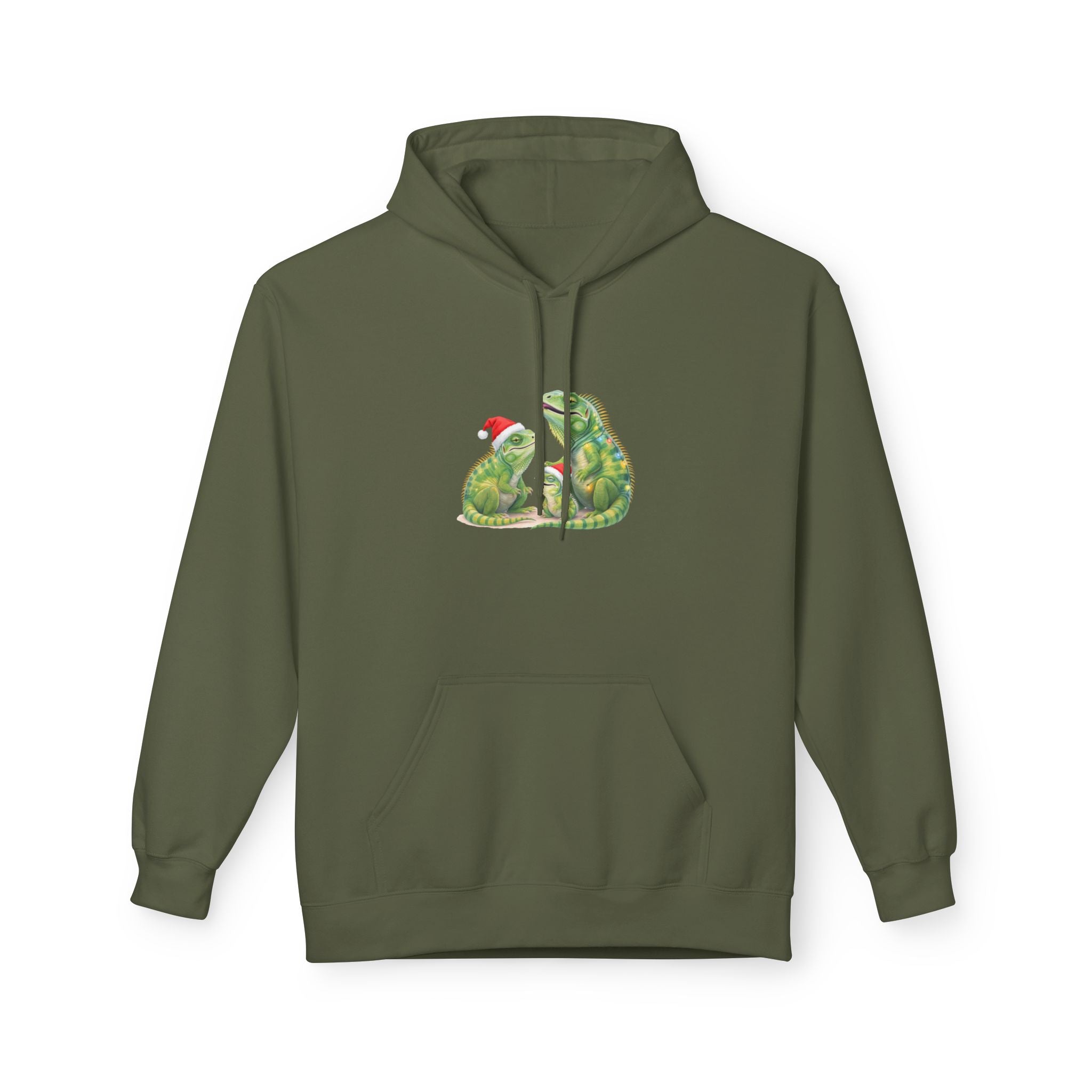 Iguana Family Christmas Hoodie — Reptile Lover Holiday Sweatshirt