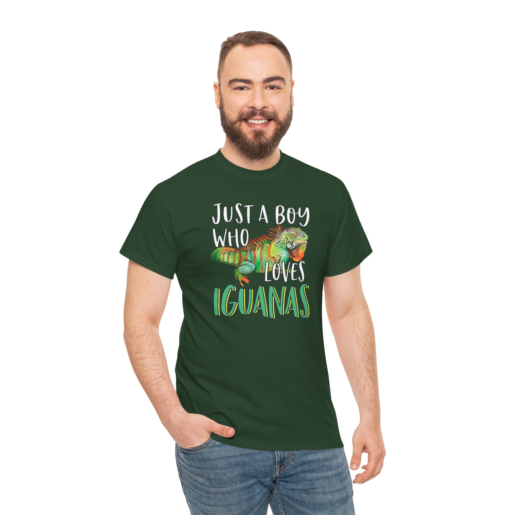 "Just A Boy Who Loves Iguanas" T-Shirt - Iguana Lover T-Shirt