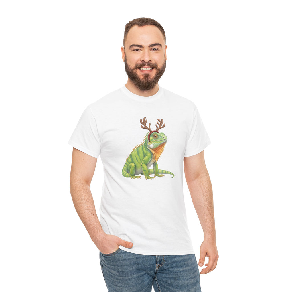 Iguana Reindeer Antlers Tee