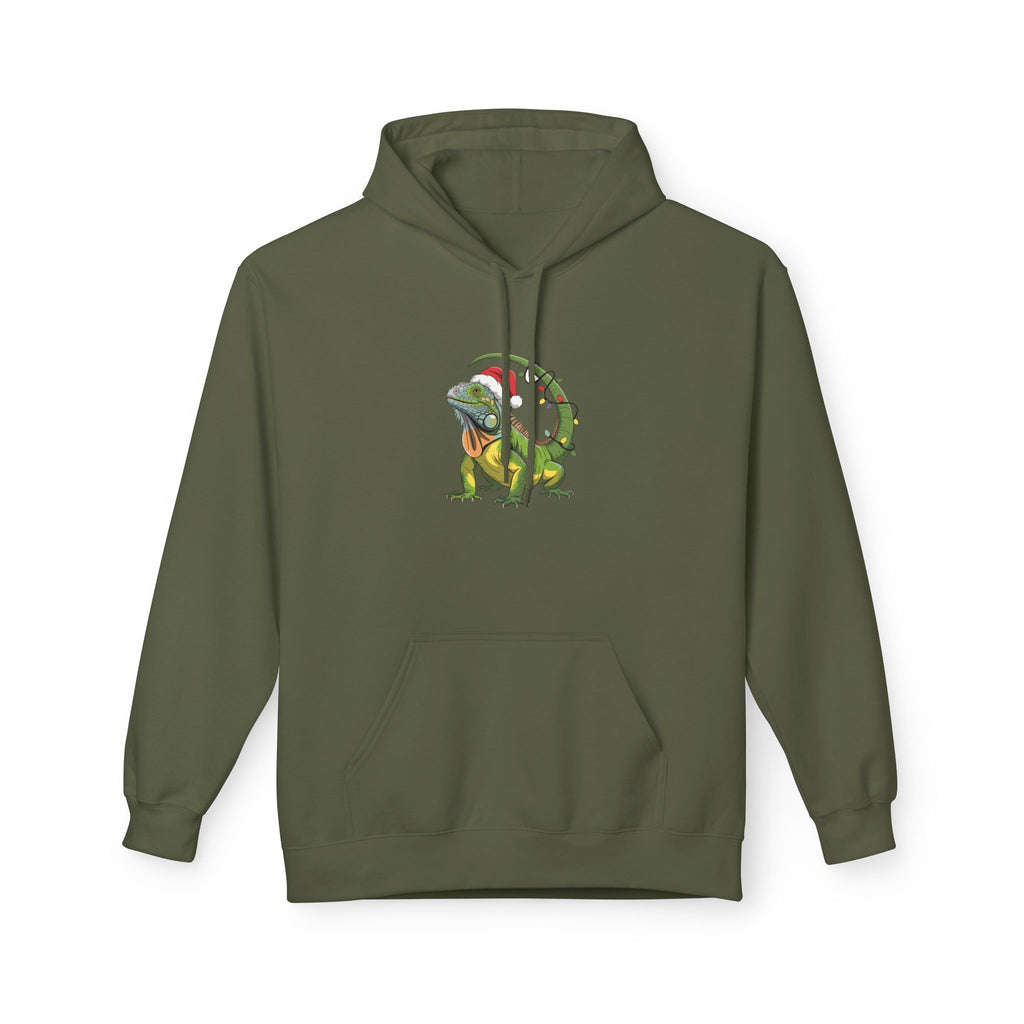 Hoodie - Iguana Wrapped in Christmas Lights Design
