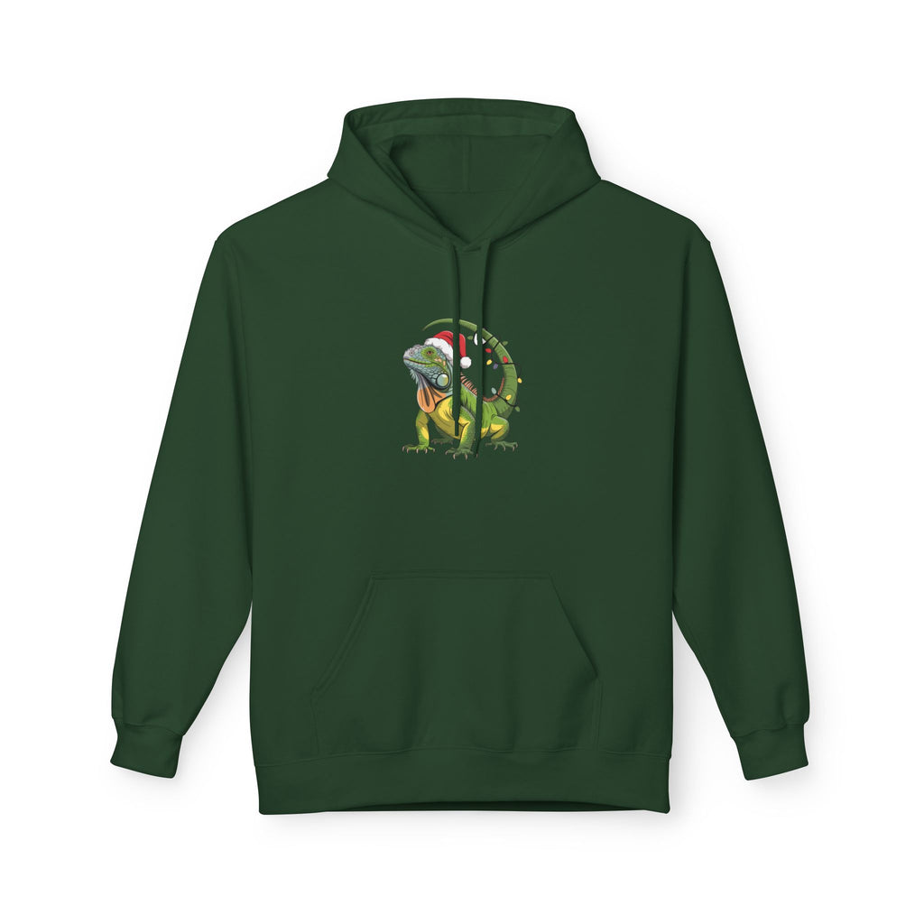 Hoodie - Iguana Wrapped in Christmas Lights Design