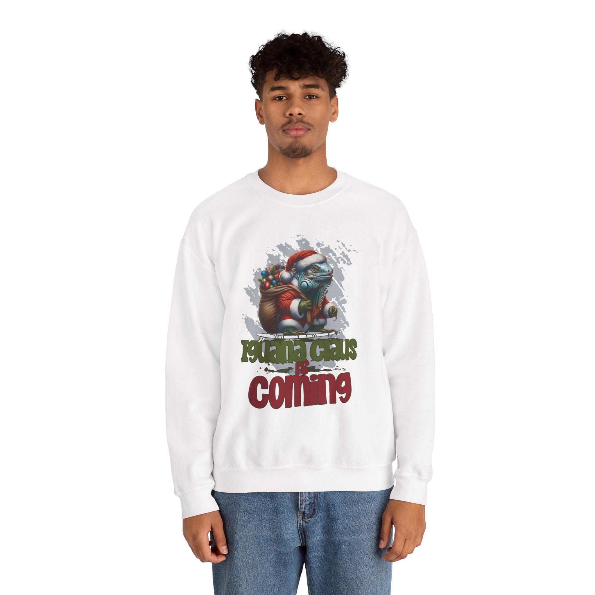 Iguana Claus Is Coming Christmas Sweatshirt