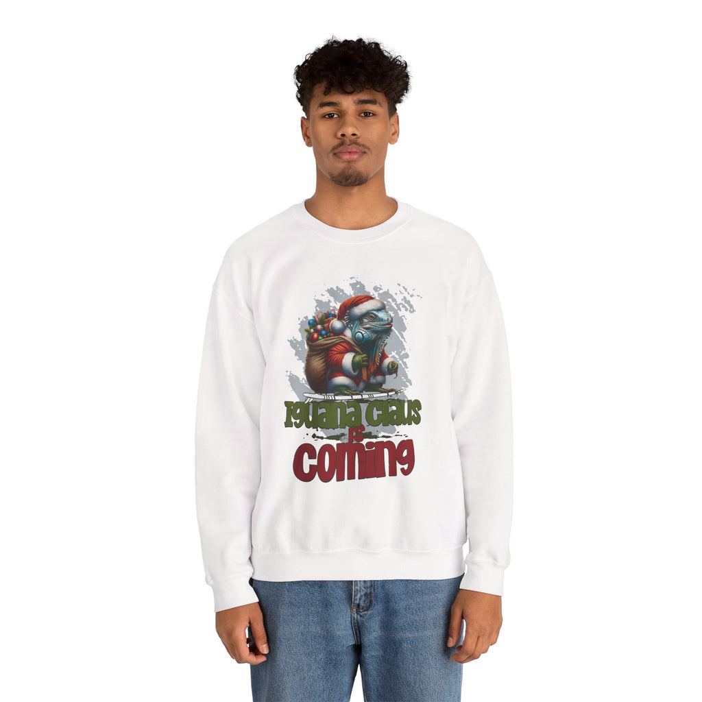 Iguana Santa Sweatshirt — Christmas Reptile Lover Holiday Sweatshirt