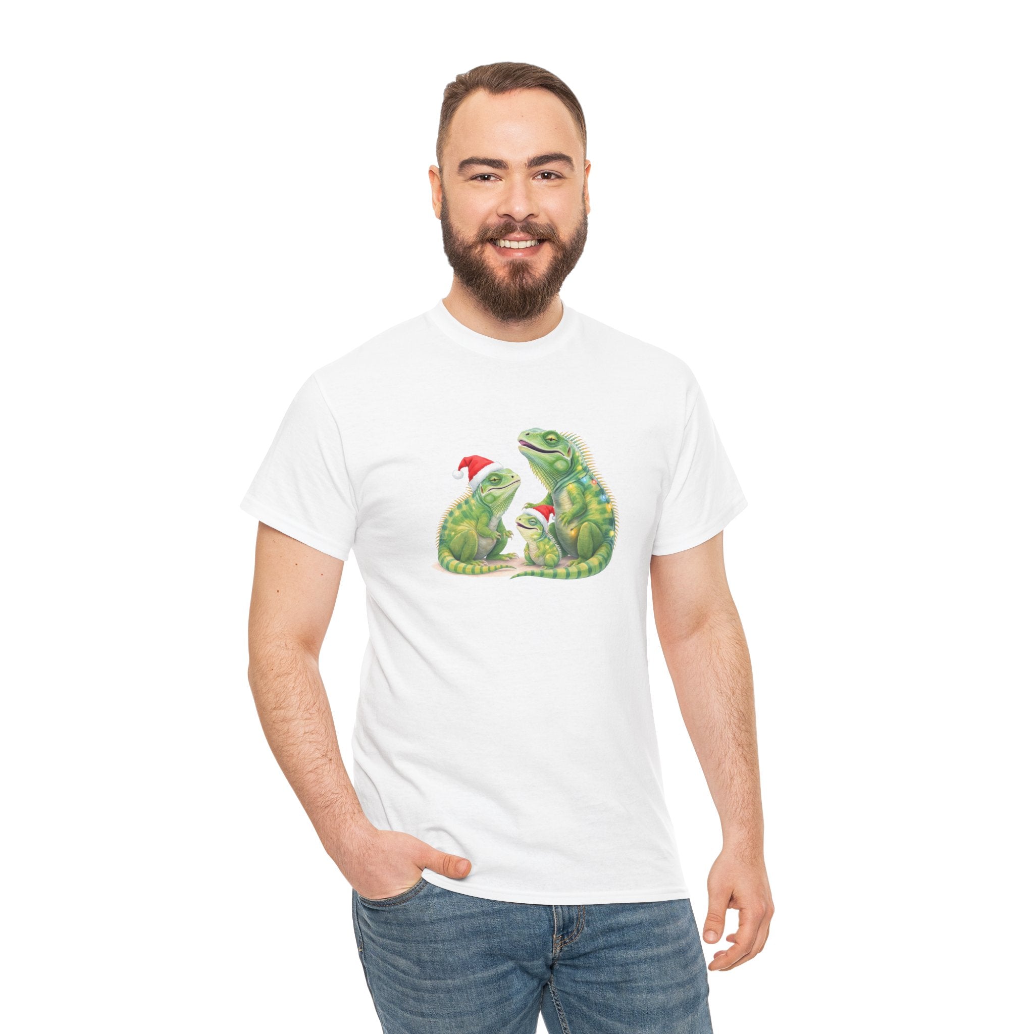 Iguana Famliy Christmas Tee