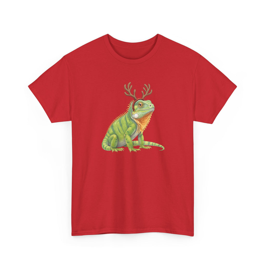 Iguana Reindeer Antlers Tee