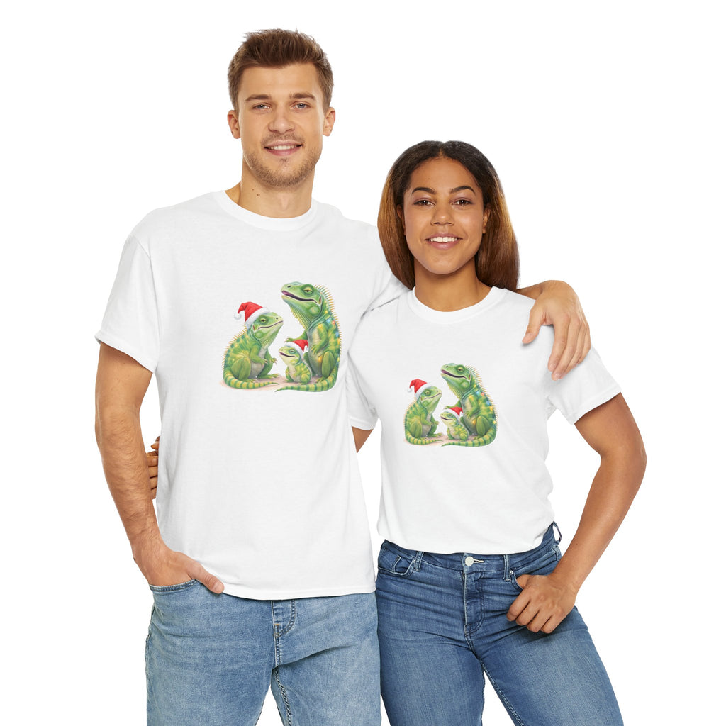Iguana Famliy Christmas Tee