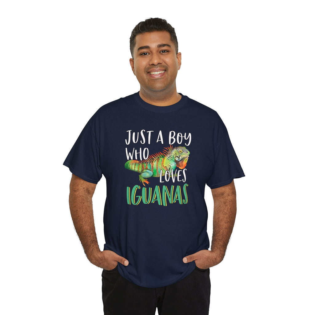 "Just A Boy Who Loves Iguanas" T-Shirt - Iguana Lover T-Shirt