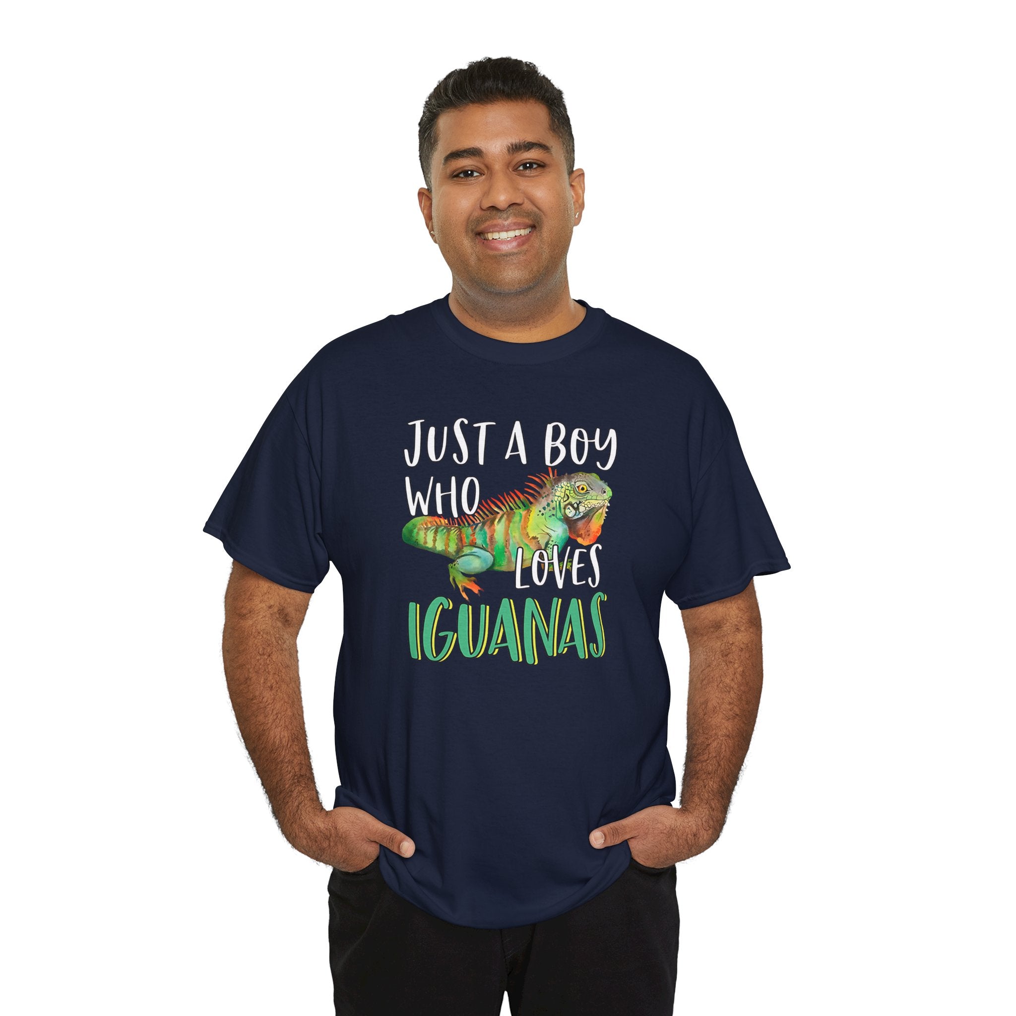 "Just A Boy Who Loves Iguanas" T-Shirt - Iguana Lover T-Shirt