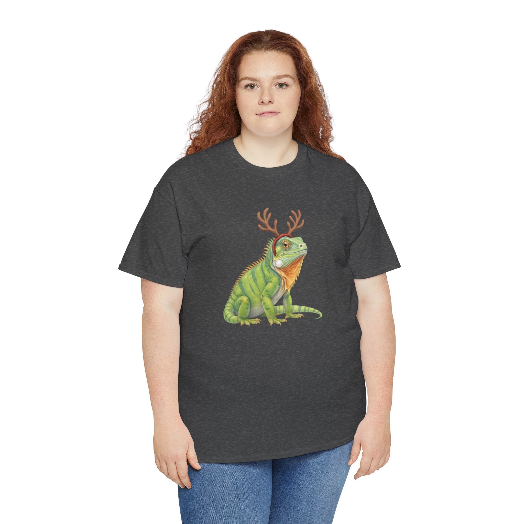 Iguana Reindeer Antlers Tee