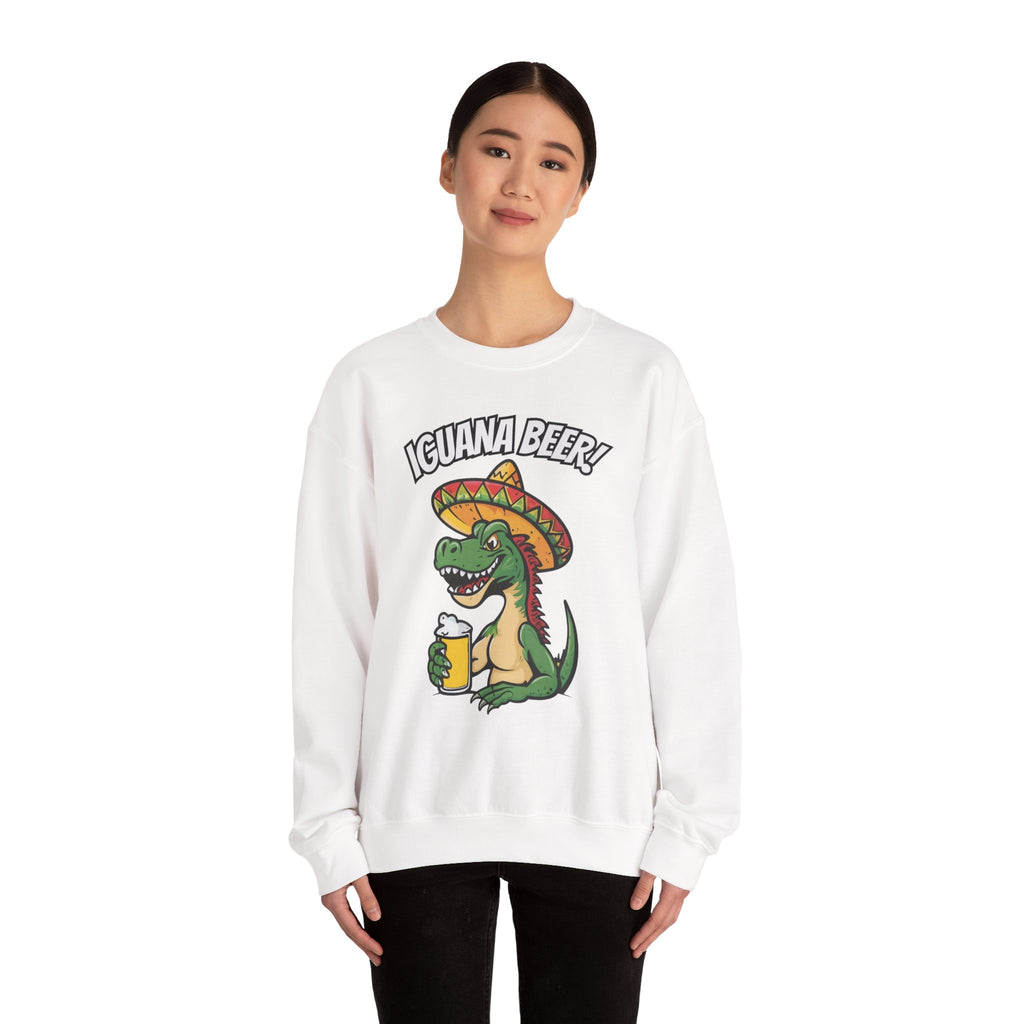 Iguana Beer Cheering Christmas Sweatshirt