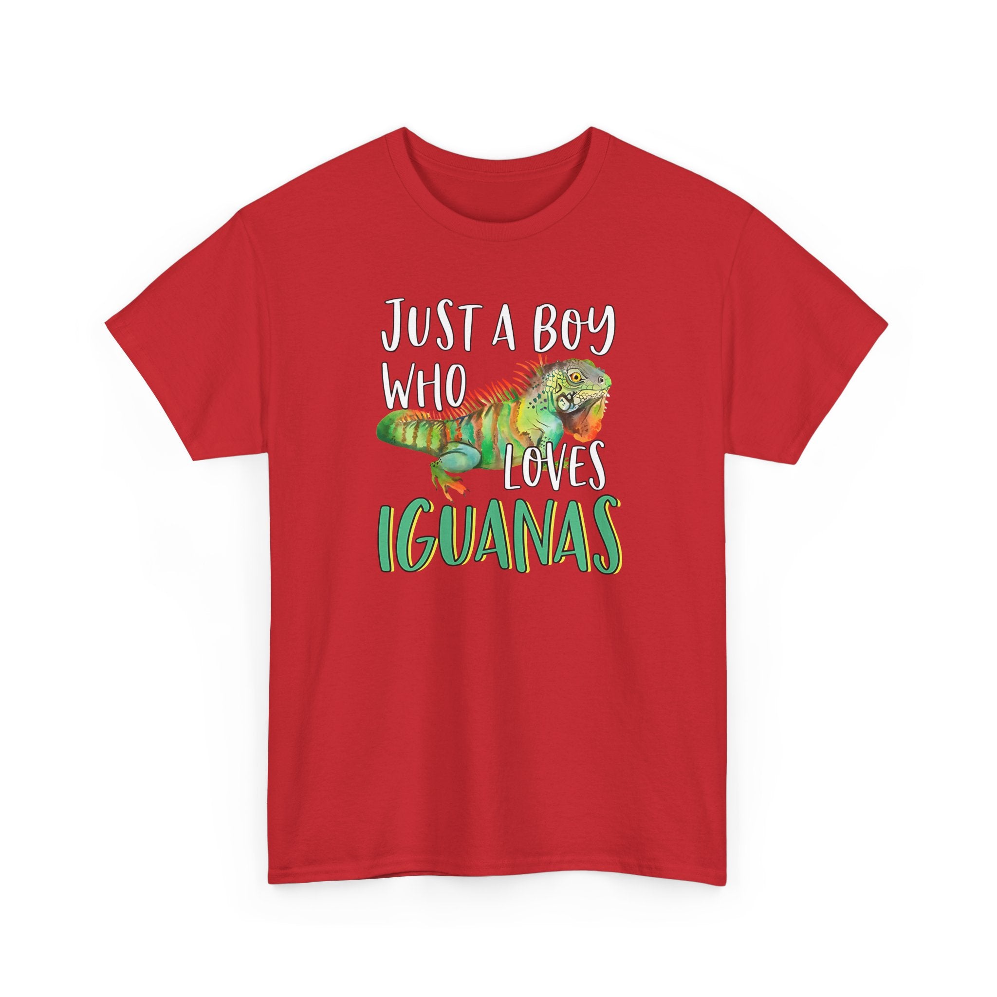 "Just A Boy Who Loves Iguanas" T-Shirt - Iguana Lover T-Shirt