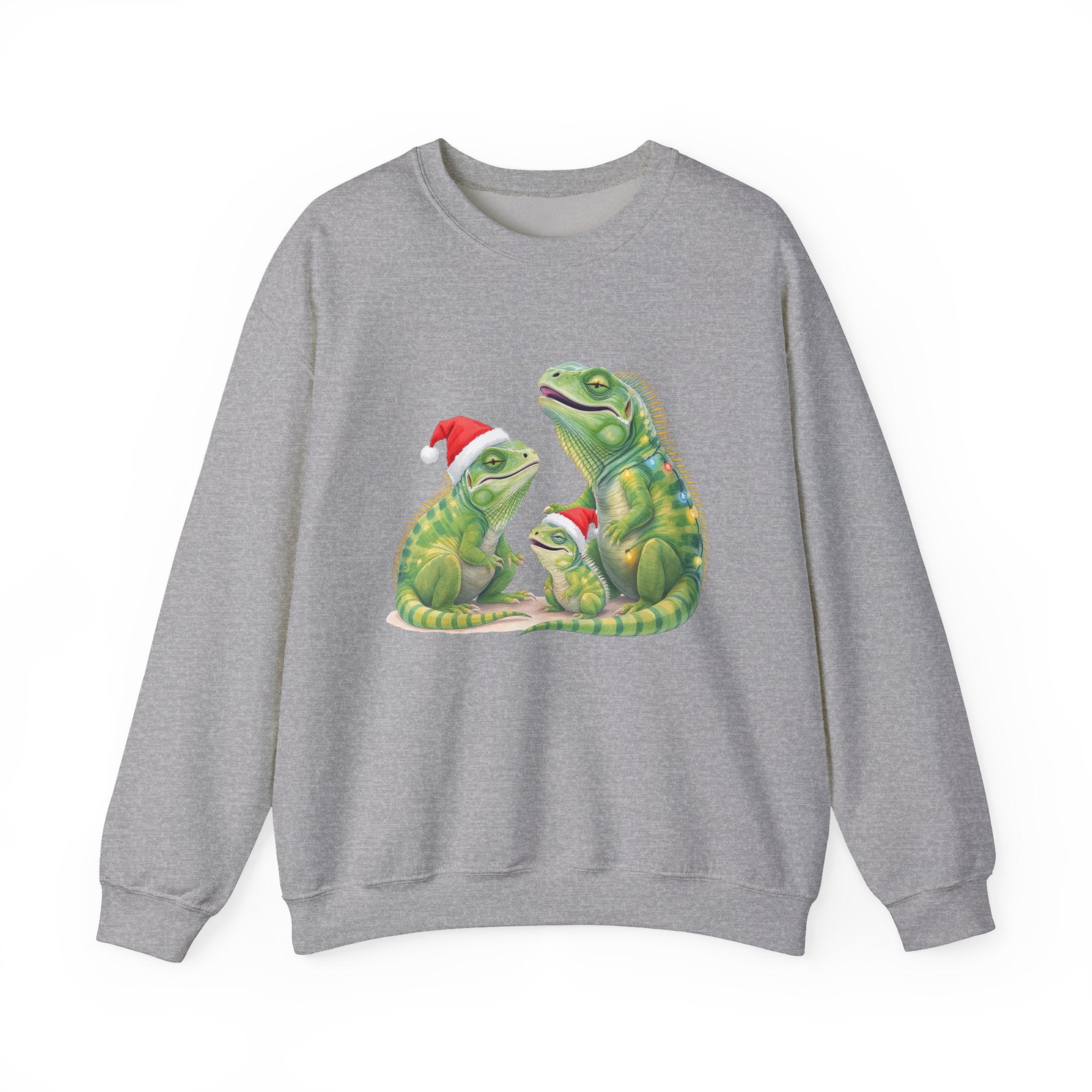 Iguana Family Christmas Sweatshirt — Reptile Lover Holiday Sweatshirt