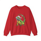 Sweatshirt - Iguana Wrapped in Christmas Lights Design