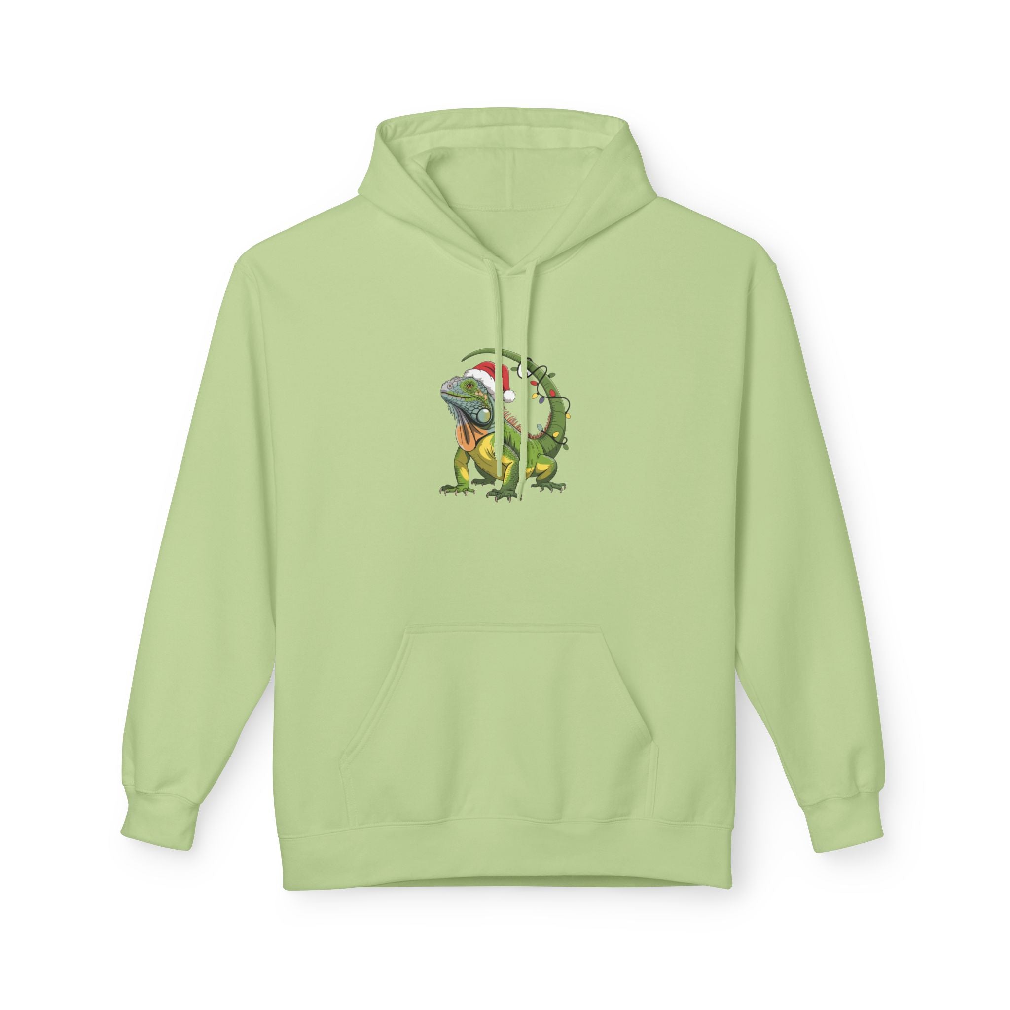 Hoodie - Iguana Wrapped in Christmas Lights Design